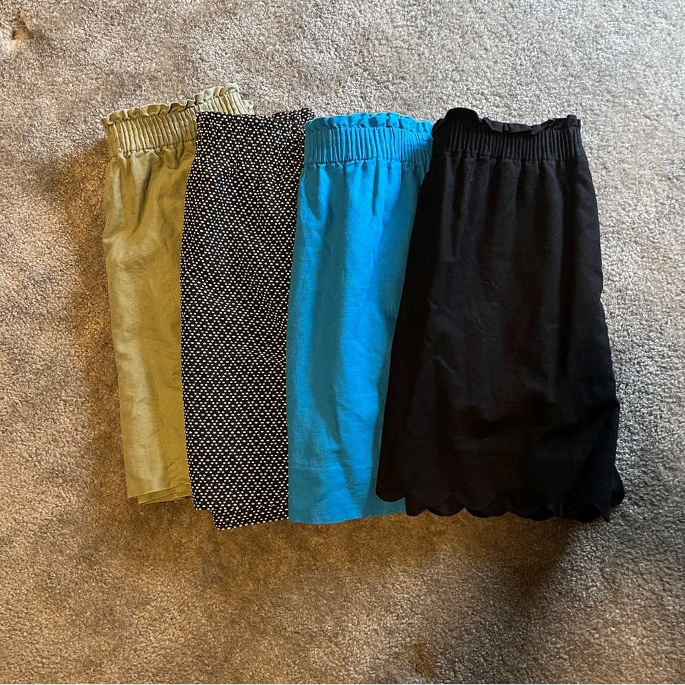 Four j crew skirts